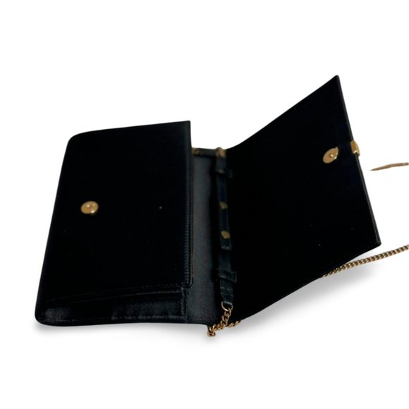 AUTHENTIC - YSL Le Monogramme Glossy Wallet on Crossbody Chain - Picture 11 of 13